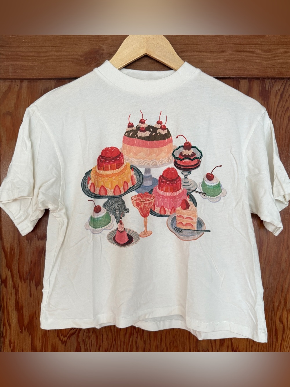 Lisa Says Gah Desserts Illustration Baby Cropped Tee
